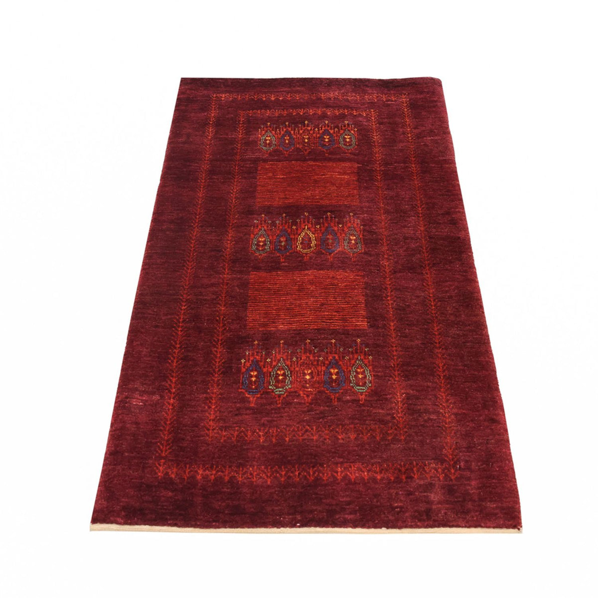 Alfombra Gabbeh - Persa Kashkuli - 150 x 84 cm - rojo