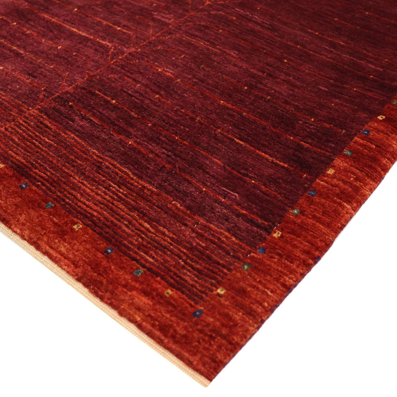 Alfombra Gabbeh - Persa Kashkuli - 130 x 81 cm - rojo oscuro