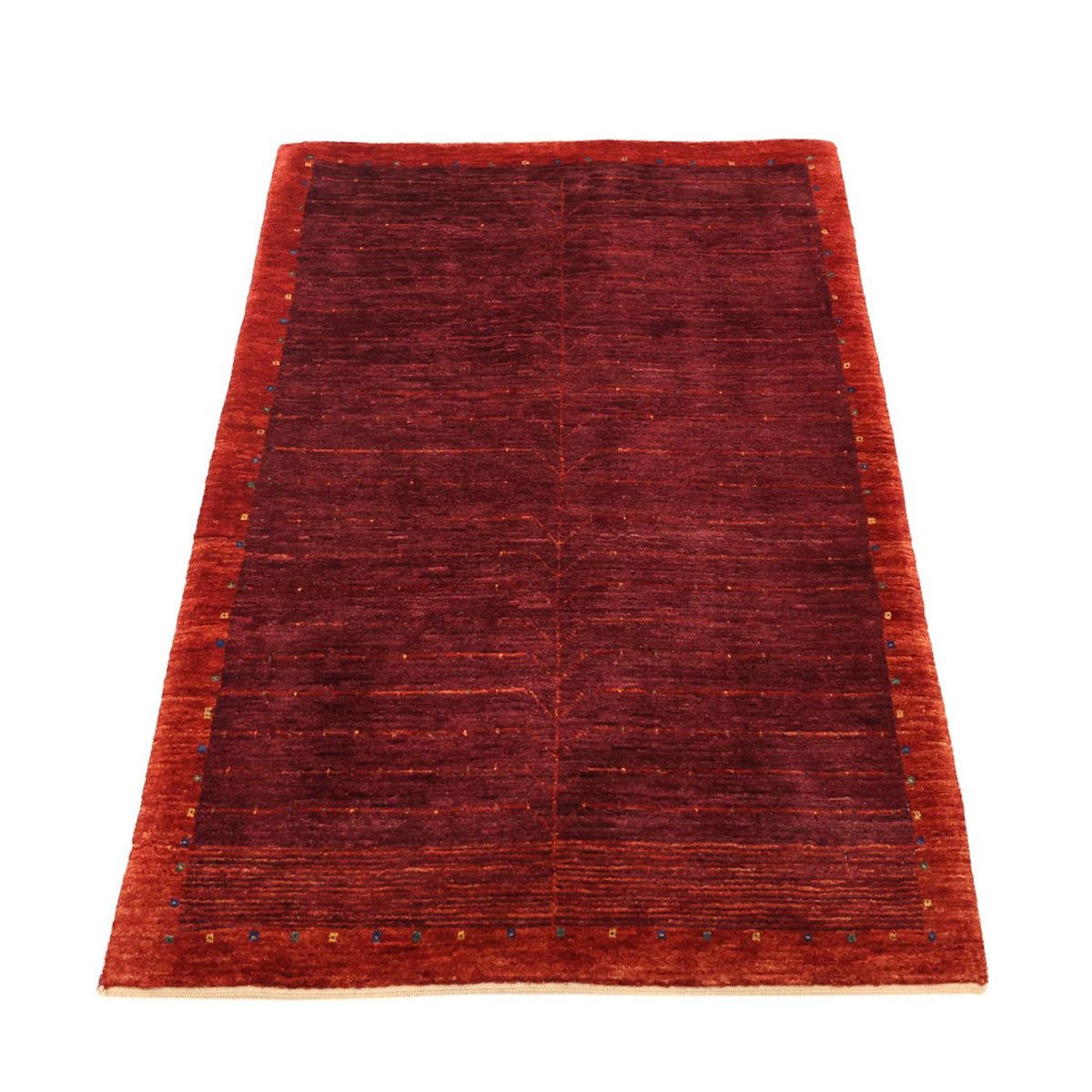 Alfombra Gabbeh - Persa Kashkuli - 130 x 81 cm - rojo oscuro