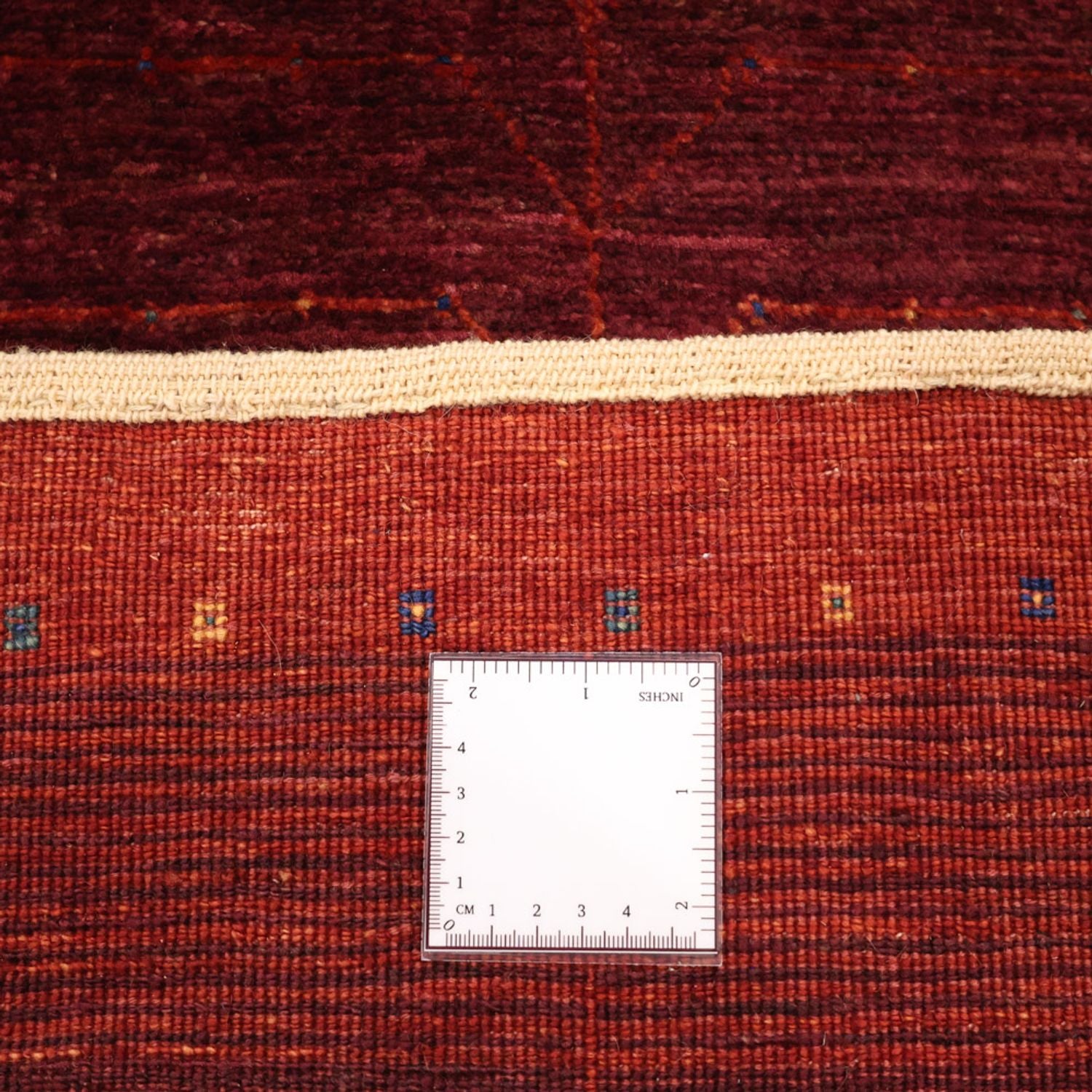 Alfombra Gabbeh - Persa Kashkuli - 130 x 81 cm - rojo oscuro