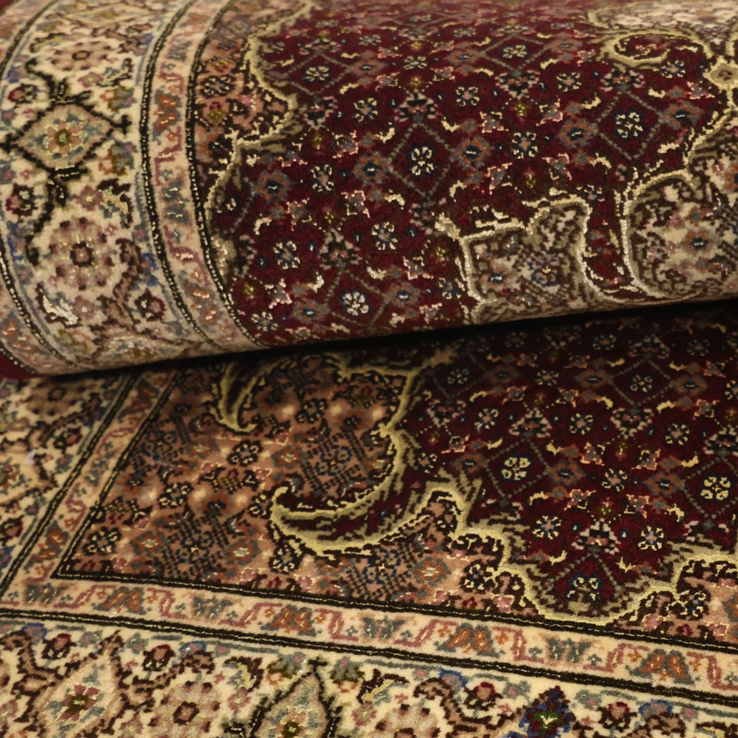 Alfombra Persa - Tabriz - Real - 110 x 59 cm - beige oscuro