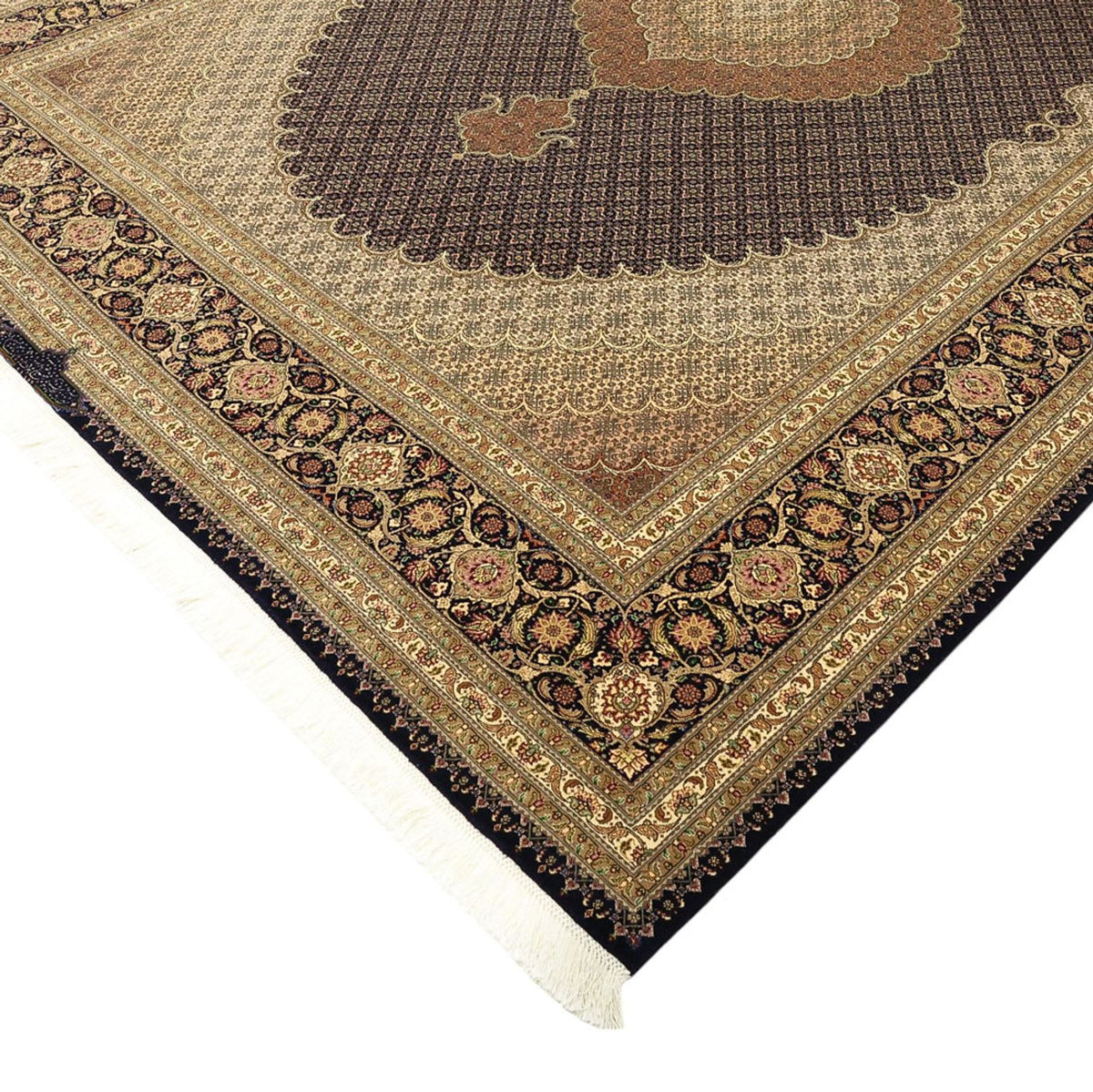 Alfombra Persa - Tabriz - Real - Real - 354 x 248 cm - marrón oscuro