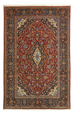 Alfombra persa - Keshan - 222 x 144 cm - rojo