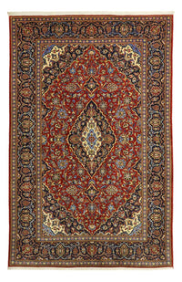 Alfombra persa - Keshan - 222 x 144 cm - rojo