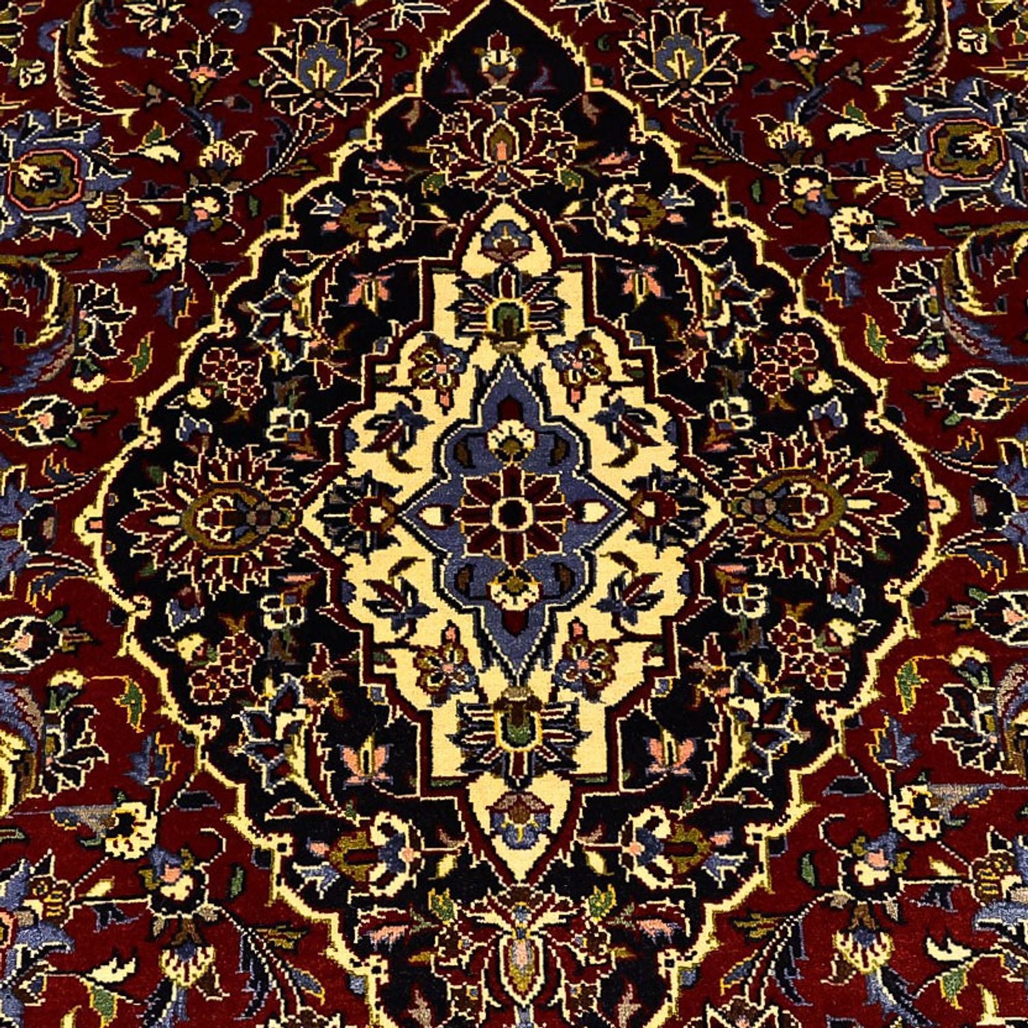 Alfombra persa - Keshan - 222 x 144 cm - rojo