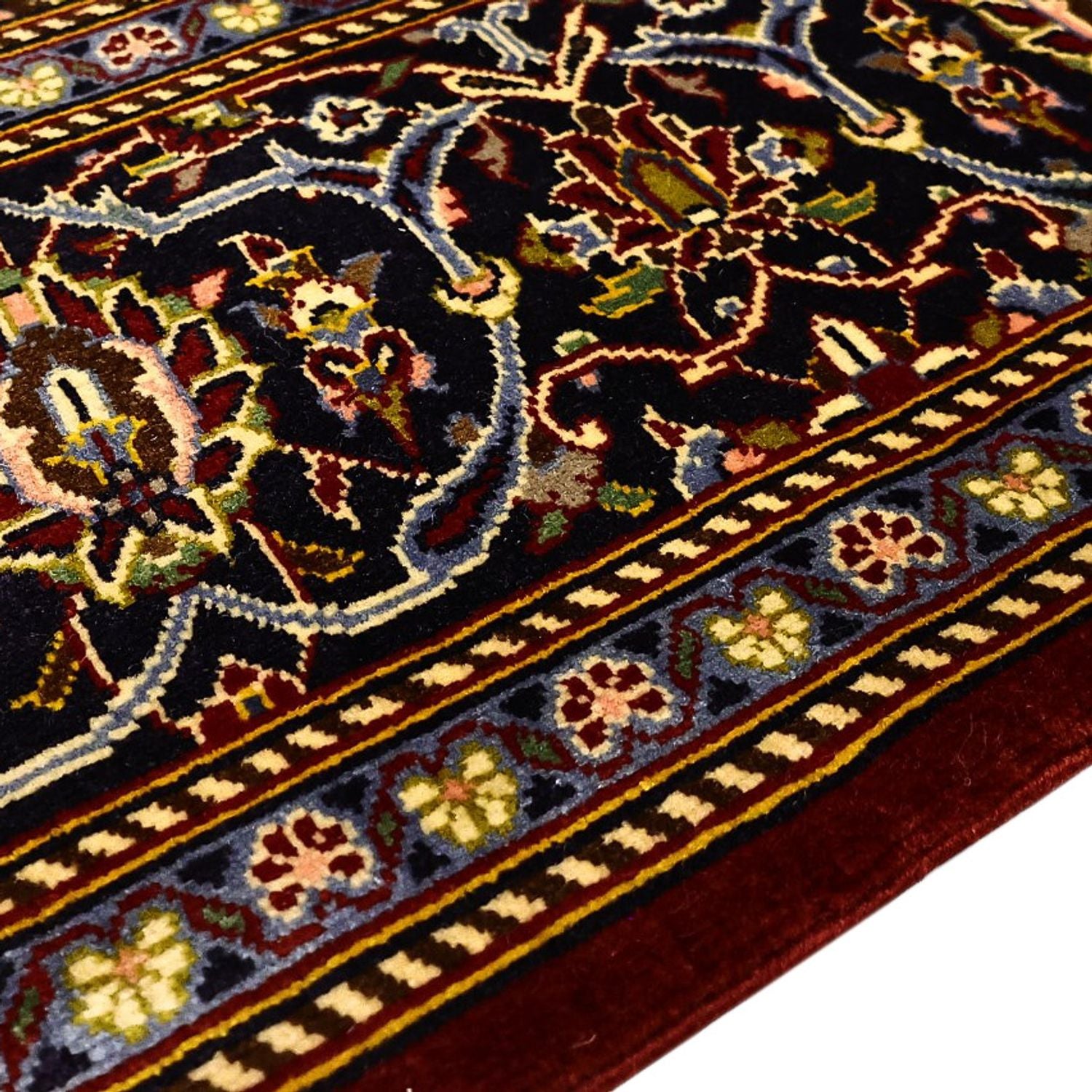 Alfombra persa - Keshan - 222 x 144 cm - rojo