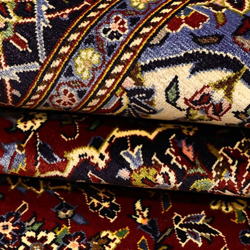 Alfombra persa - Keshan - 222 x 144 cm - rojo