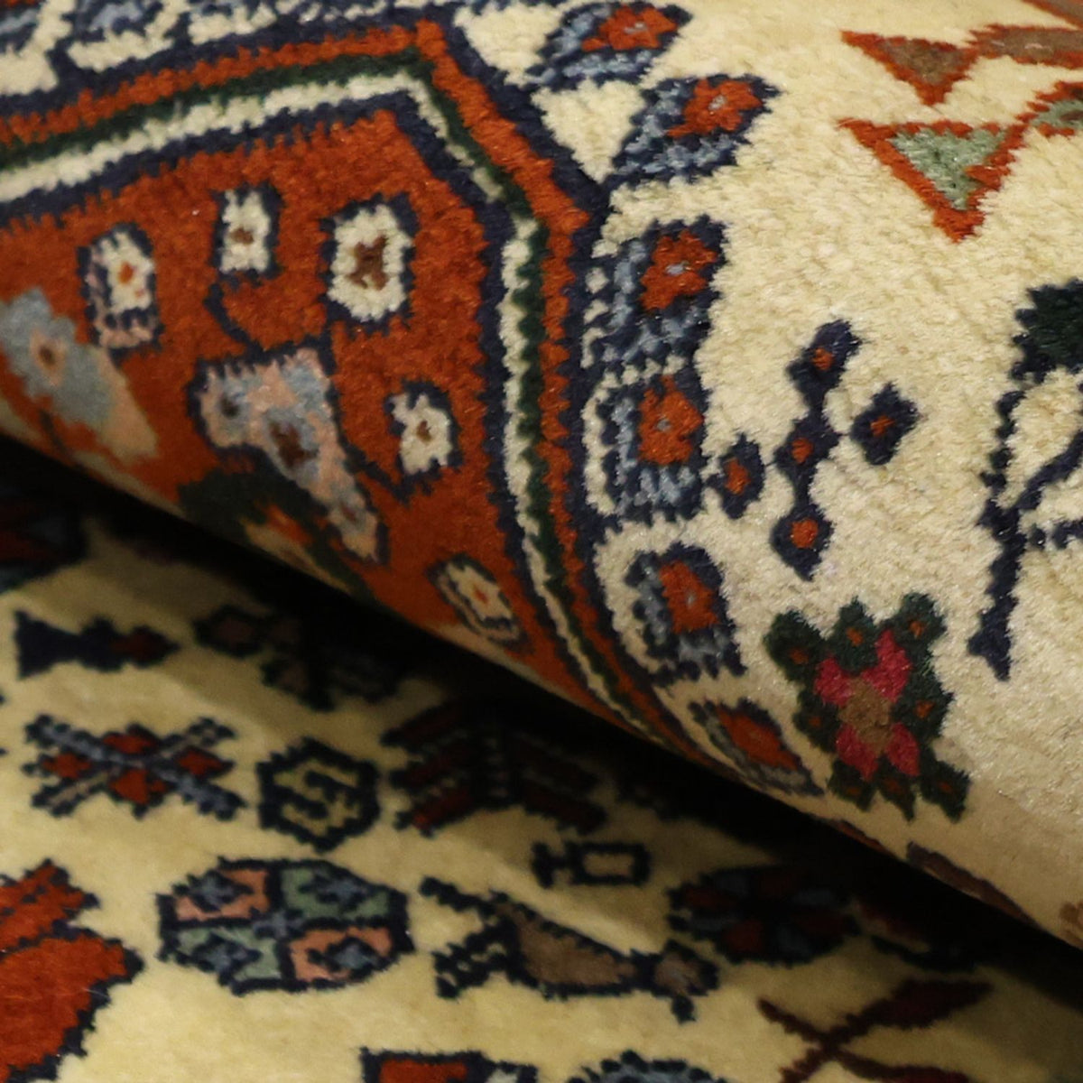 Alfombra persa - Nómada - 140 x 103 cm - crema