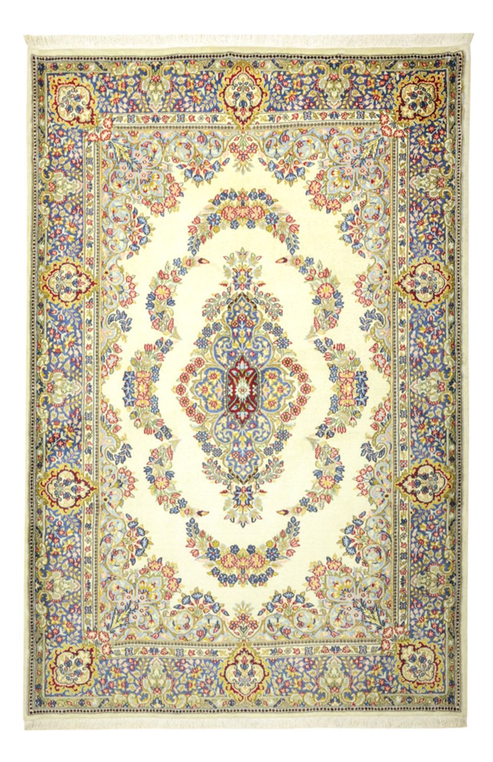 Alfombra persa - Clásica - Real - 214 x 149 cm - crema