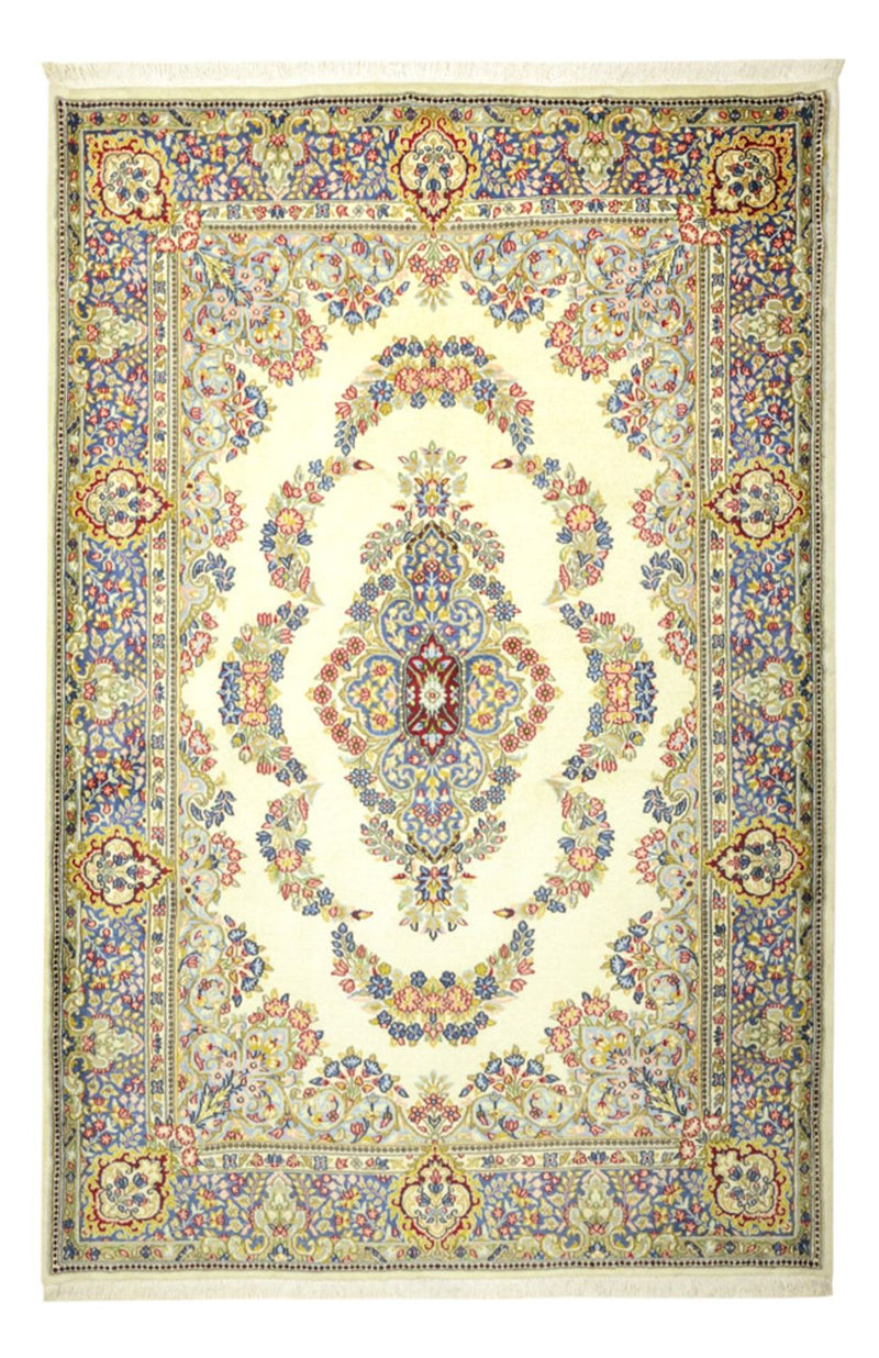 Alfombra persa - Clásica - Real - 214 x 149 cm - crema