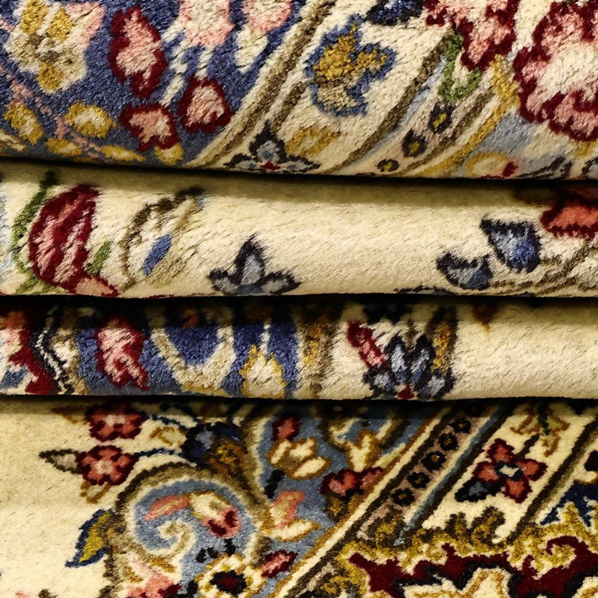 Alfombra persa - Clásica - Real - 214 x 149 cm - crema