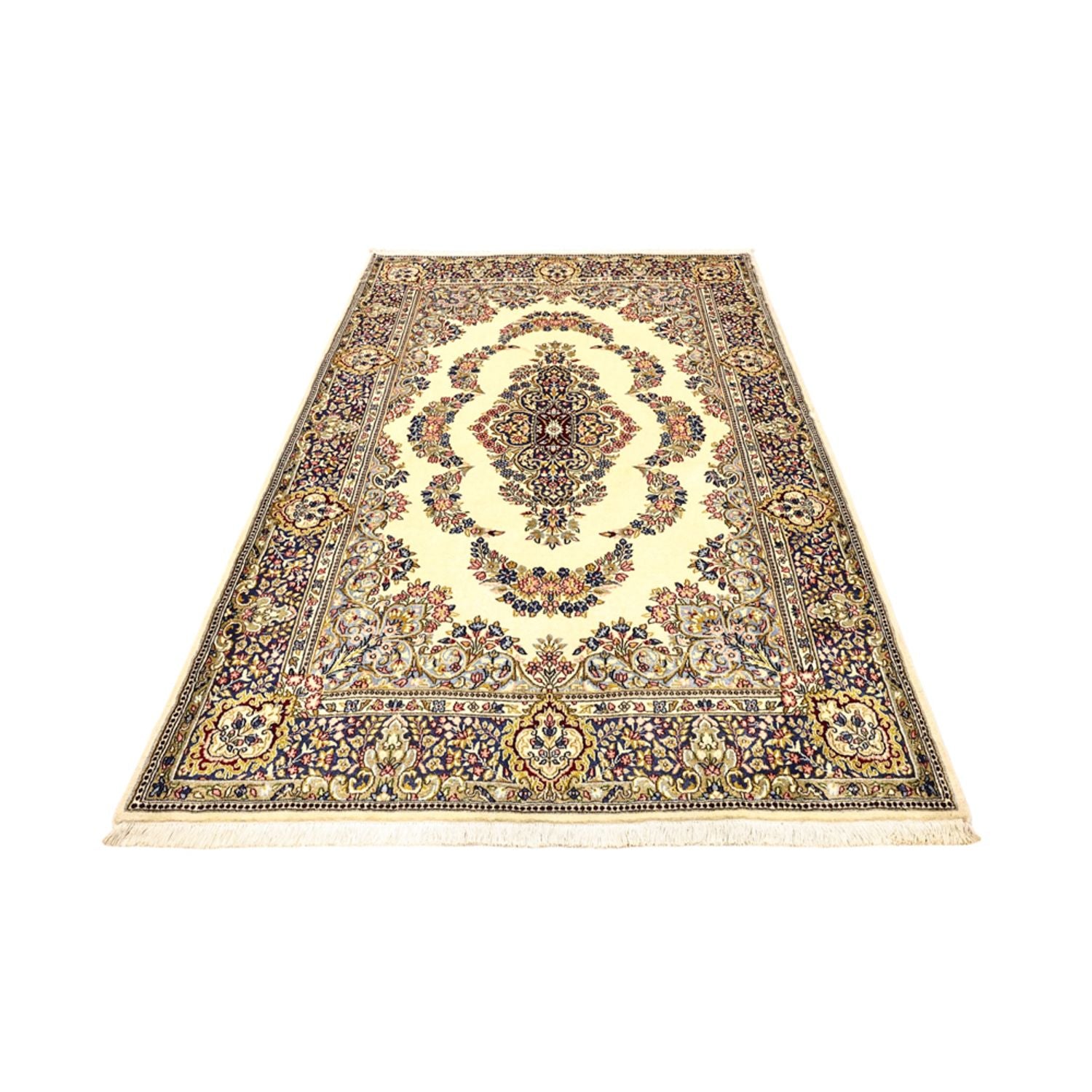 Alfombra persa - Clásica - Real - 214 x 149 cm - crema