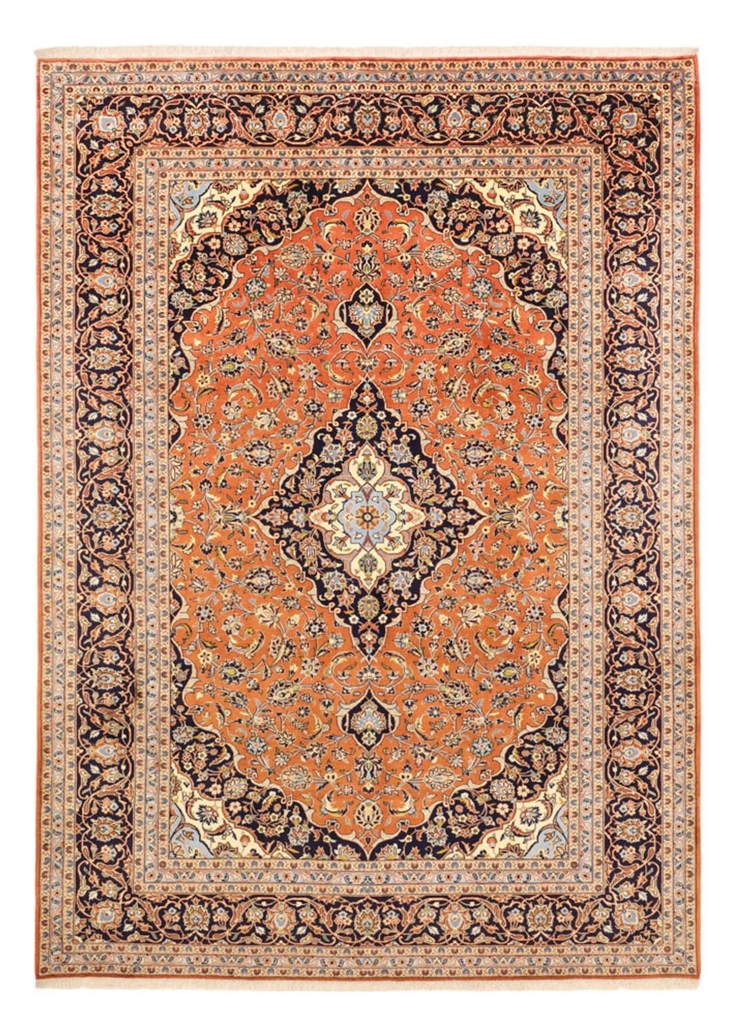 Alfombra persa - Keshan - 347 x 251 cm - rojo claro