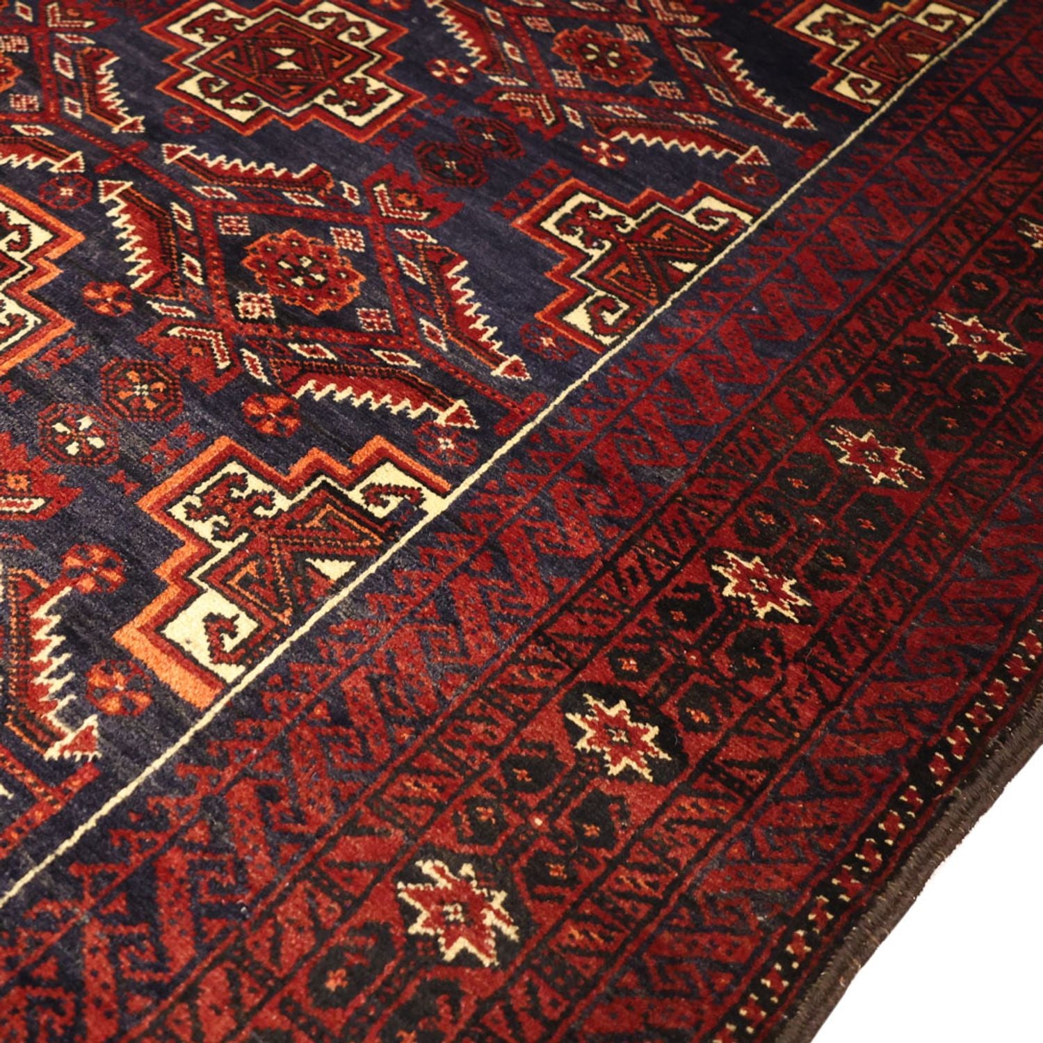 Alfombra Belutsch - 192 x 105 cm - rojo oscuro