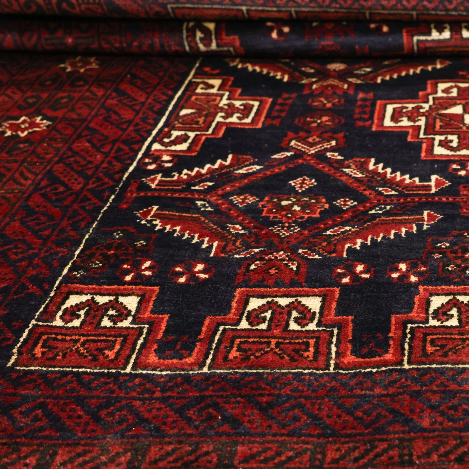 Alfombra Belutsch - 192 x 105 cm - rojo oscuro