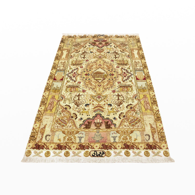 Alfombra Persa - Tabriz - Real - Real - 160 x 102 cm - arena