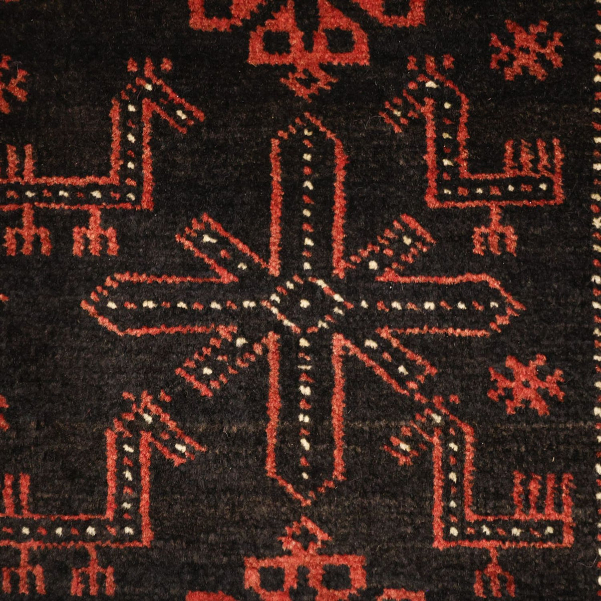 Alfombra de pasillo Alfombra Belutsch - 197 x 105 cm - rojo oscuro