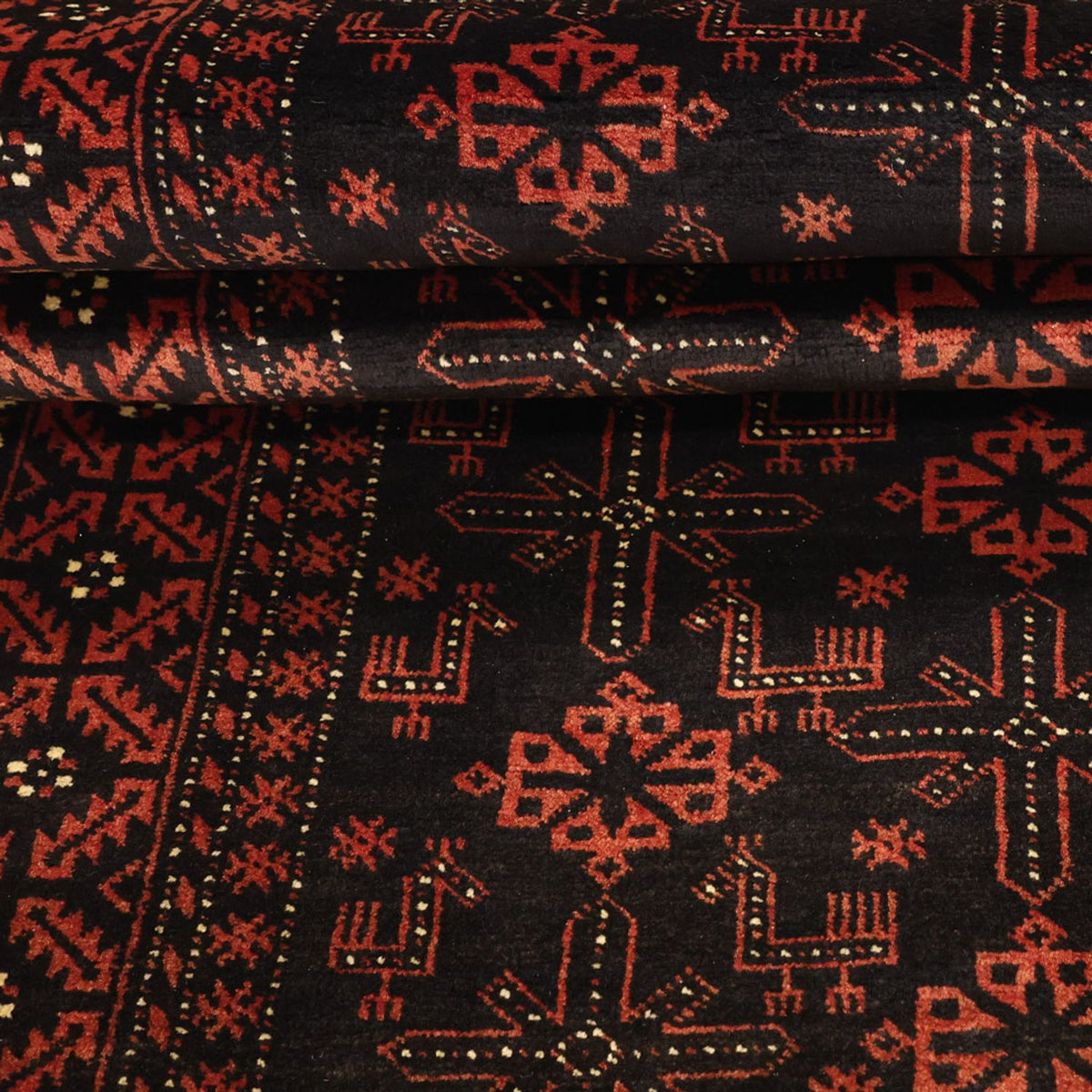 Alfombra de pasillo Alfombra Belutsch - 197 x 105 cm - rojo oscuro