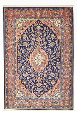 Alfombra persa - Keshan - 169 x 114 cm - azul oscuro