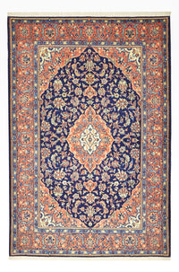 Alfombra persa - Keshan - 169 x 114 cm - azul oscuro