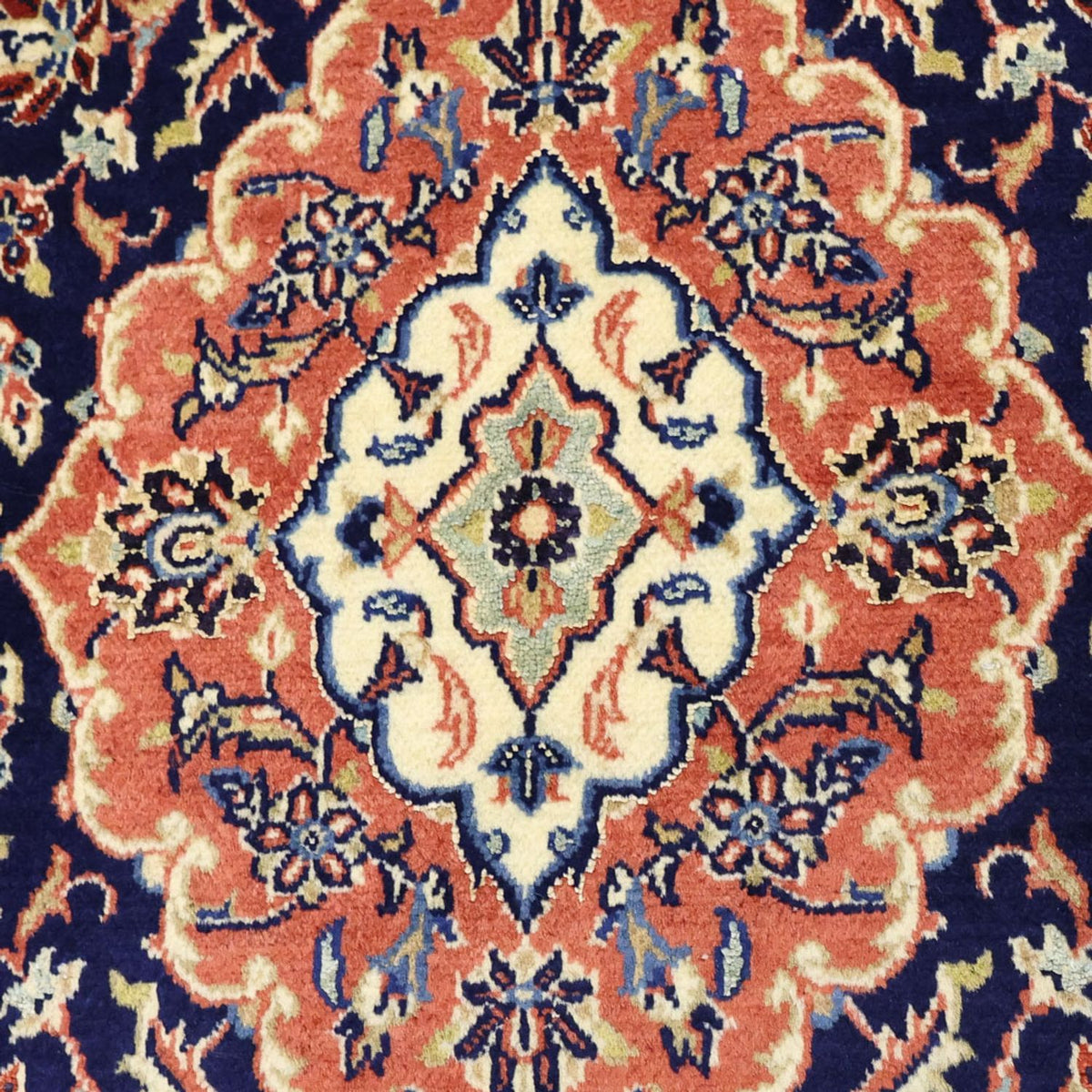 Alfombra persa - Keshan - 169 x 114 cm - azul oscuro