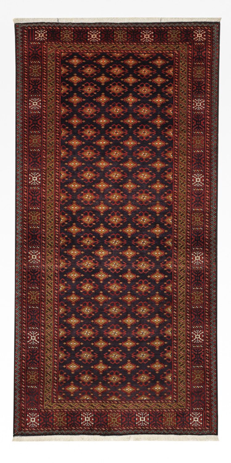 Alfombra de pasillo Alfombra Belutsch - 220 x 108 cm - marrón oscuro