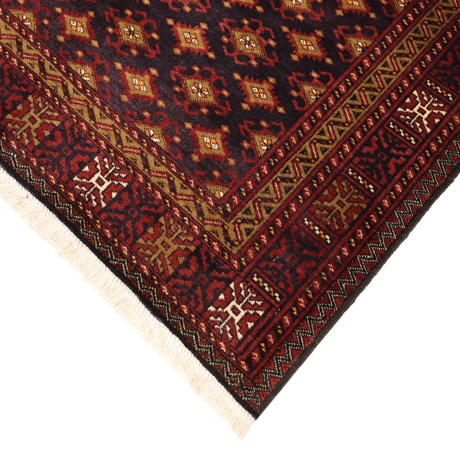Alfombra de pasillo Alfombra Belutsch - 220 x 108 cm - marrón oscuro