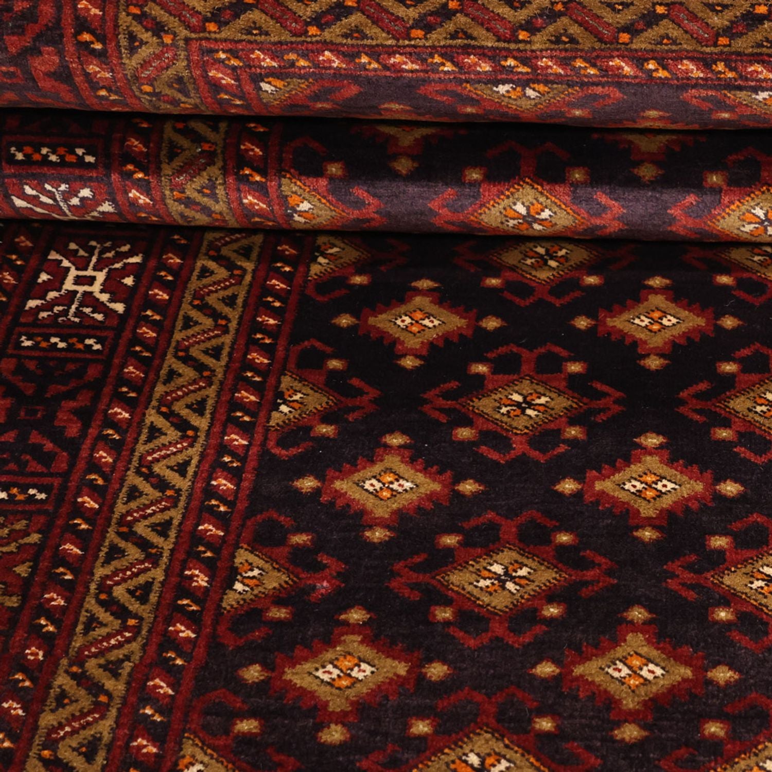 Alfombra de pasillo Alfombra Belutsch - 220 x 108 cm - marrón oscuro