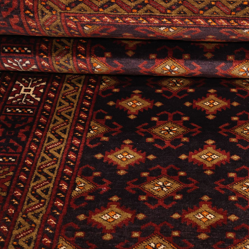 Alfombra de pasillo Alfombra Belutsch - 220 x 108 cm - marrón oscuro