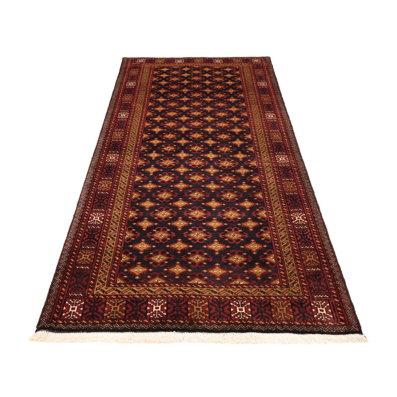 Alfombra de pasillo Alfombra Belutsch - 220 x 108 cm - marrón oscuro