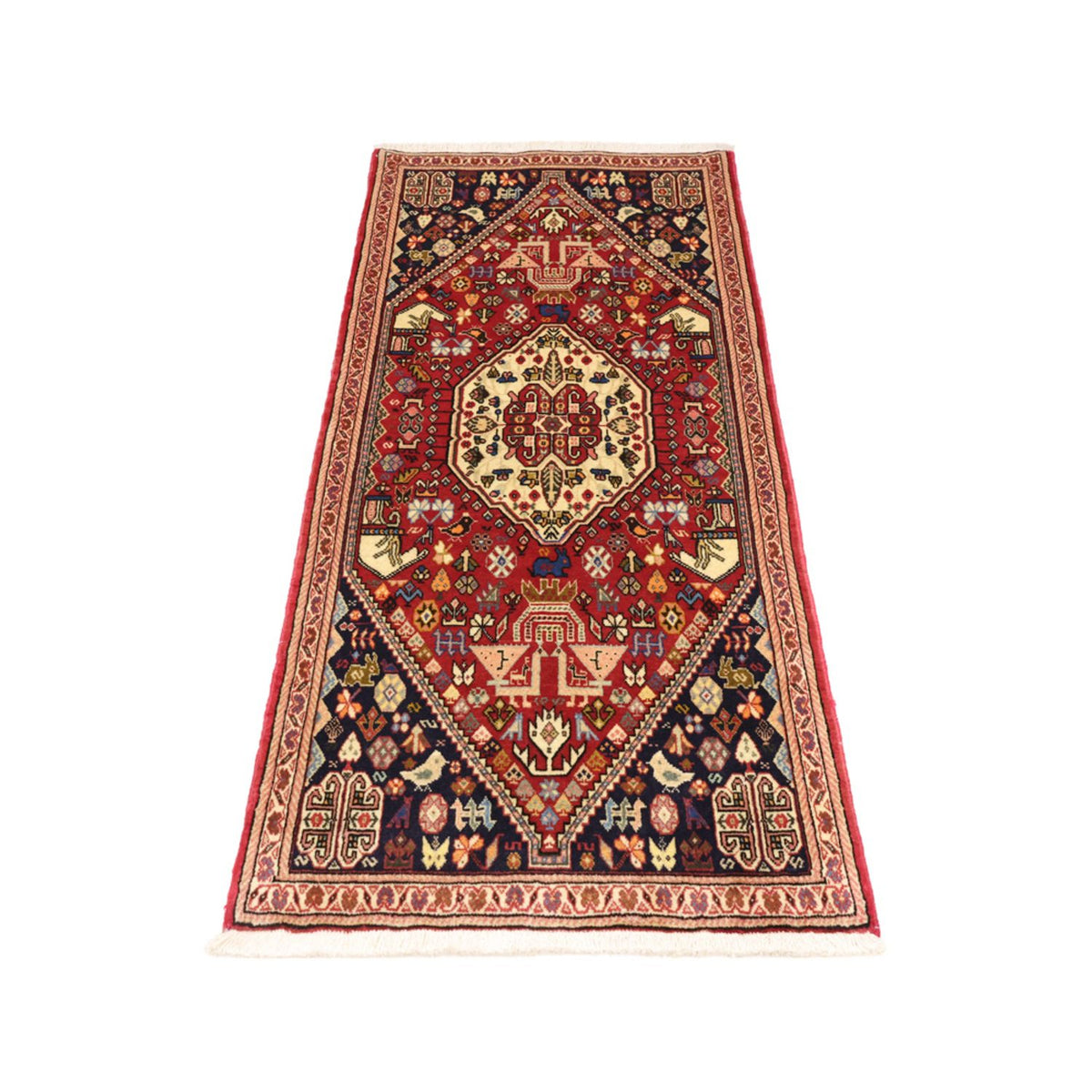 Alfombra Gabbeh - Persa Kashkuli - 153 x 70 cm - rojo