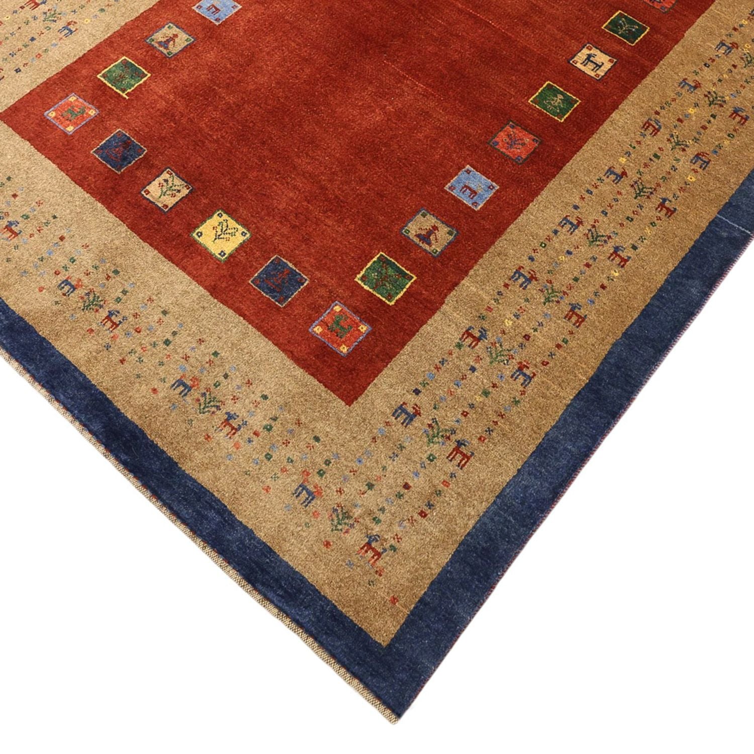 Alfombra Gabbeh - Persa Kashkuli - 184 x 121 cm - rojo