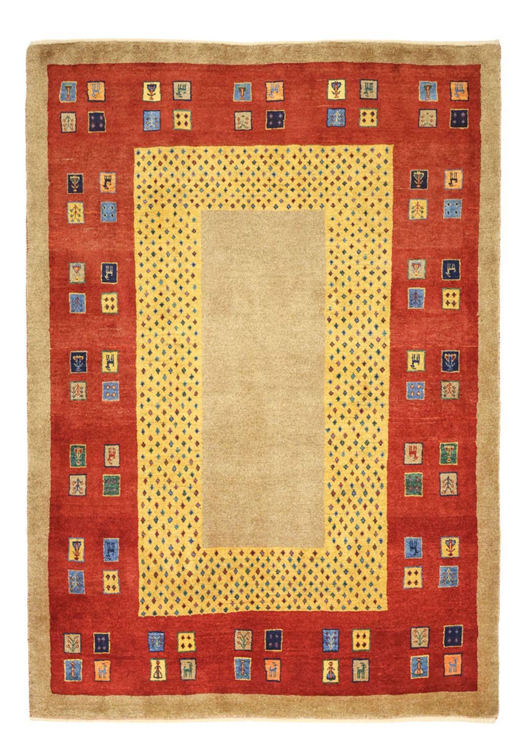 Alfombra Gabbeh - Loribaft Persa - 158 x 108 cm - multicolor