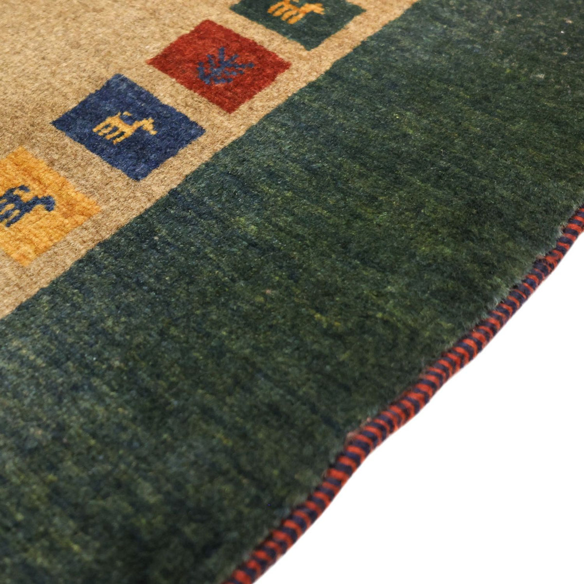 Alfombra Gabbeh - Loribaft Persa - 128 x 86 cm - multicolor