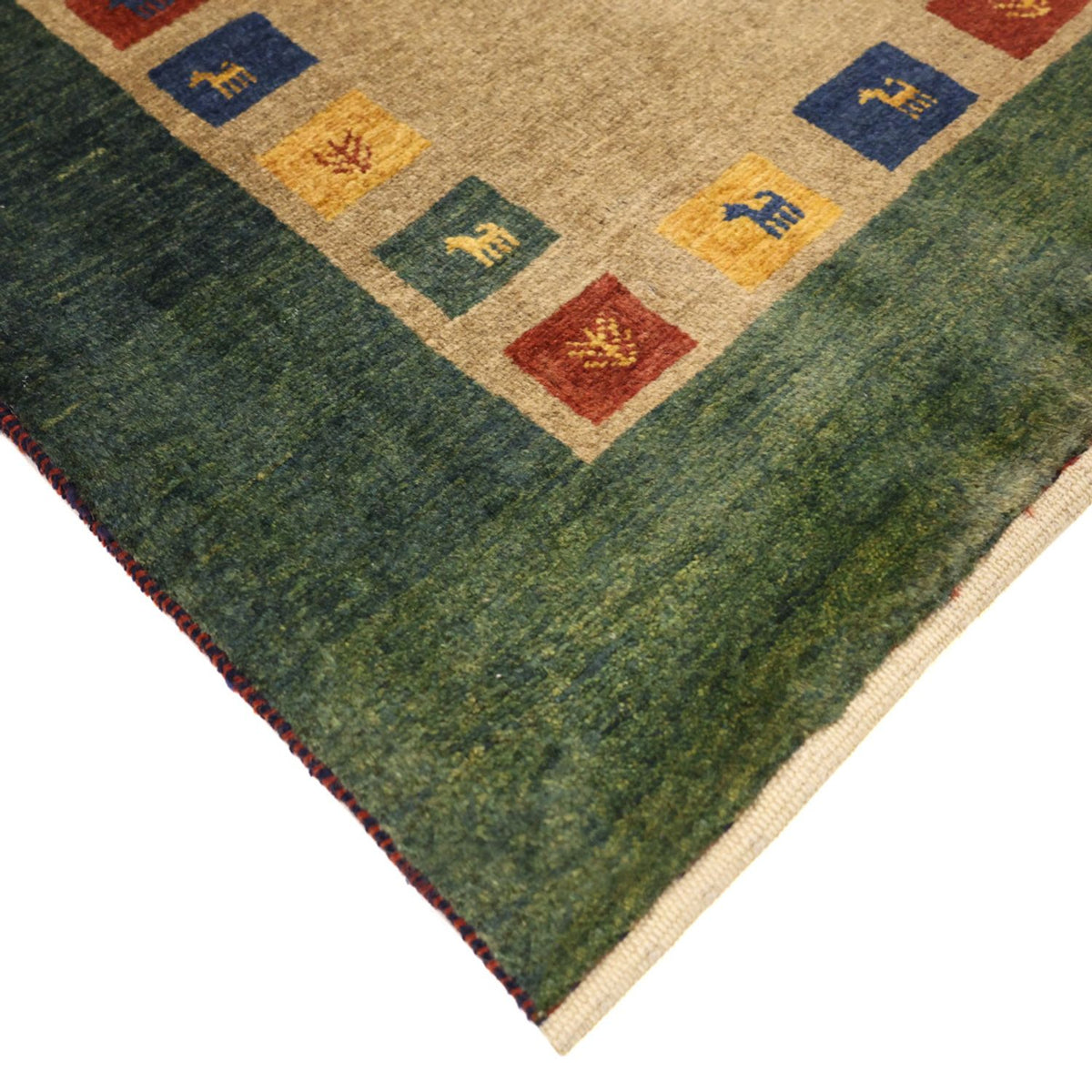 Alfombra Gabbeh - Loribaft Persa - 128 x 86 cm - multicolor