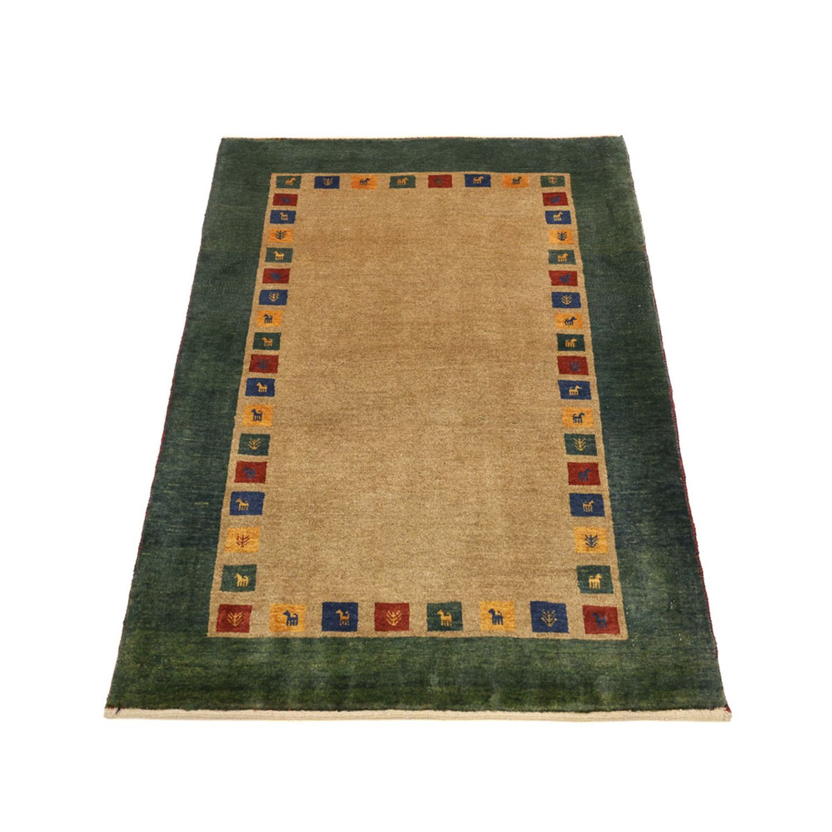 Alfombra Gabbeh - Loribaft Persa - 128 x 86 cm - multicolor