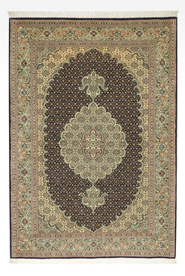 Alfombra Persa - Tabriz - Real - 147 x 100 cm - beige oscuro