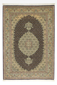 Alfombra Persa - Tabriz - Real - 147 x 100 cm - beige oscuro