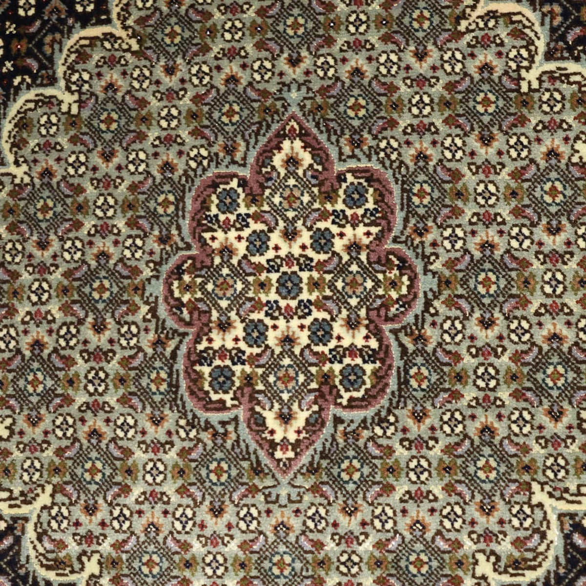 Alfombra Persa - Tabriz - Real - 147 x 100 cm - beige oscuro