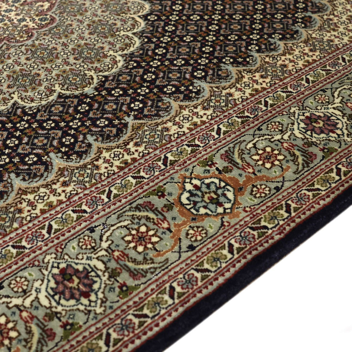 Alfombra Persa - Tabriz - Real - 147 x 100 cm - beige oscuro