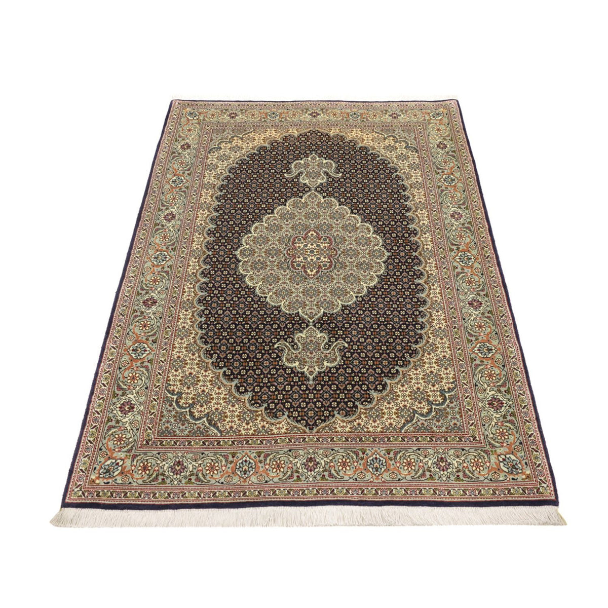 Alfombra Persa - Tabriz - Real - 147 x 100 cm - beige oscuro