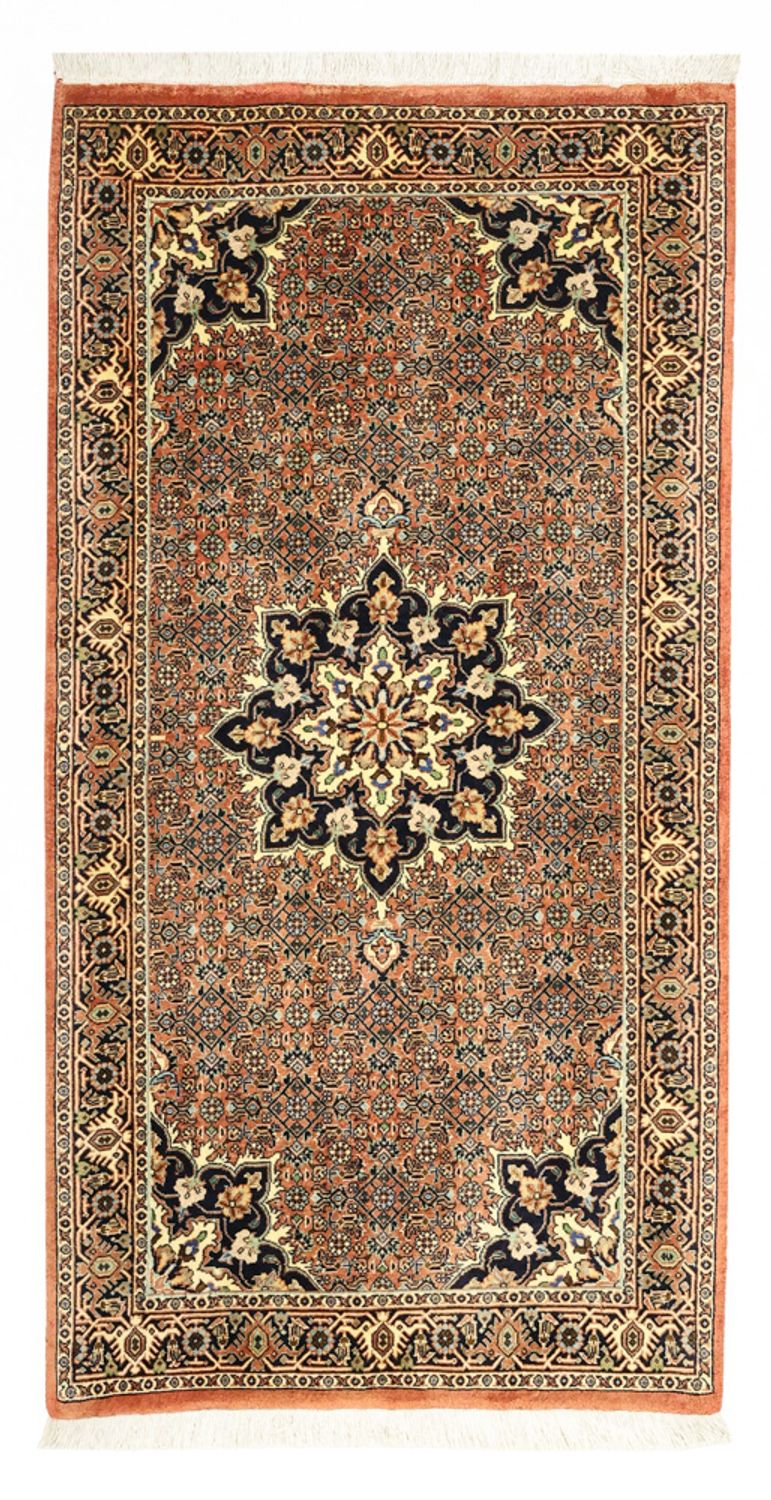 Alfombra persa - Bidjar - 133 x 73 cm - beige oscuro