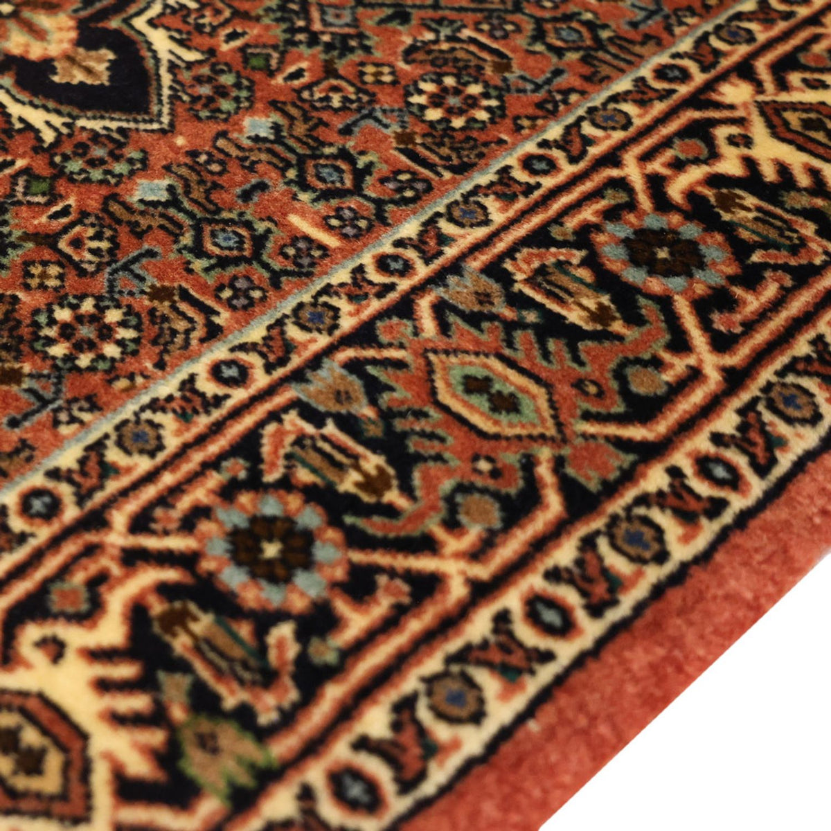 Alfombra persa - Bidjar - 133 x 73 cm - beige oscuro