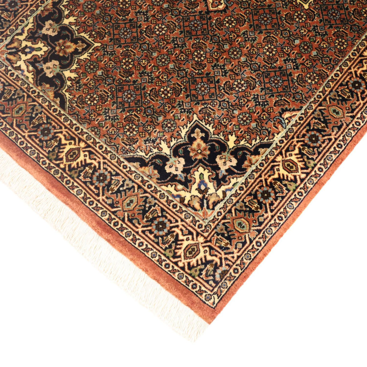 Alfombra persa - Bidjar - 133 x 73 cm - beige oscuro