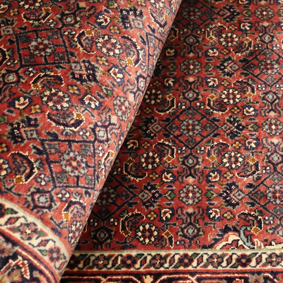 Alfombra persa - Bidjar - 159 x 91 cm - óxido