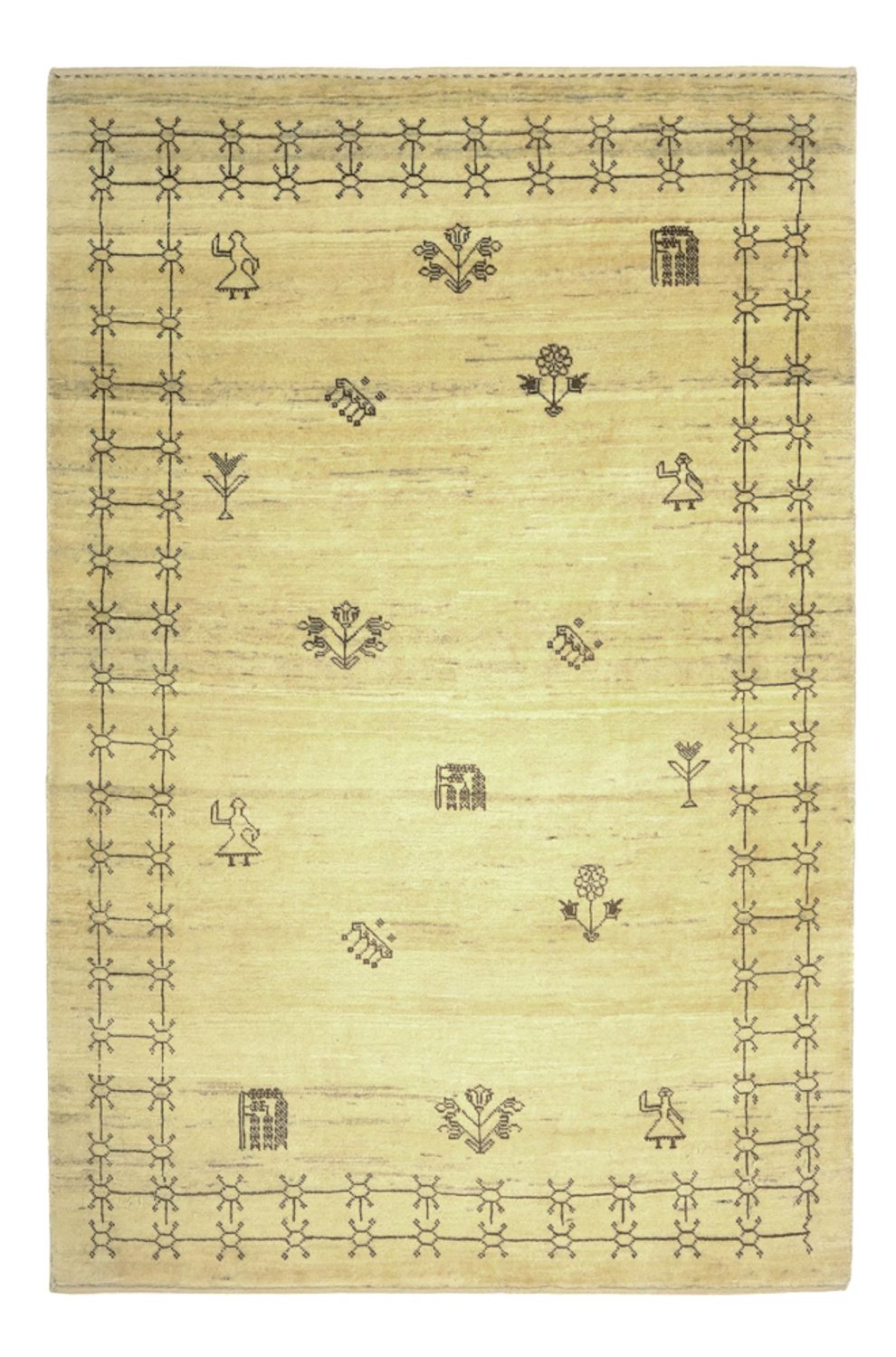 Alfombra Gabbeh - Persa Kashkuli - 150 x 101 cm - beige
