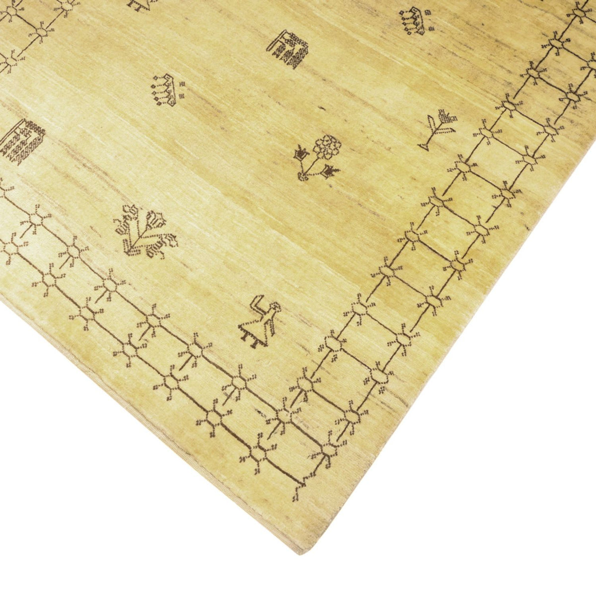 Alfombra Gabbeh - Persa Kashkuli - 150 x 101 cm - beige