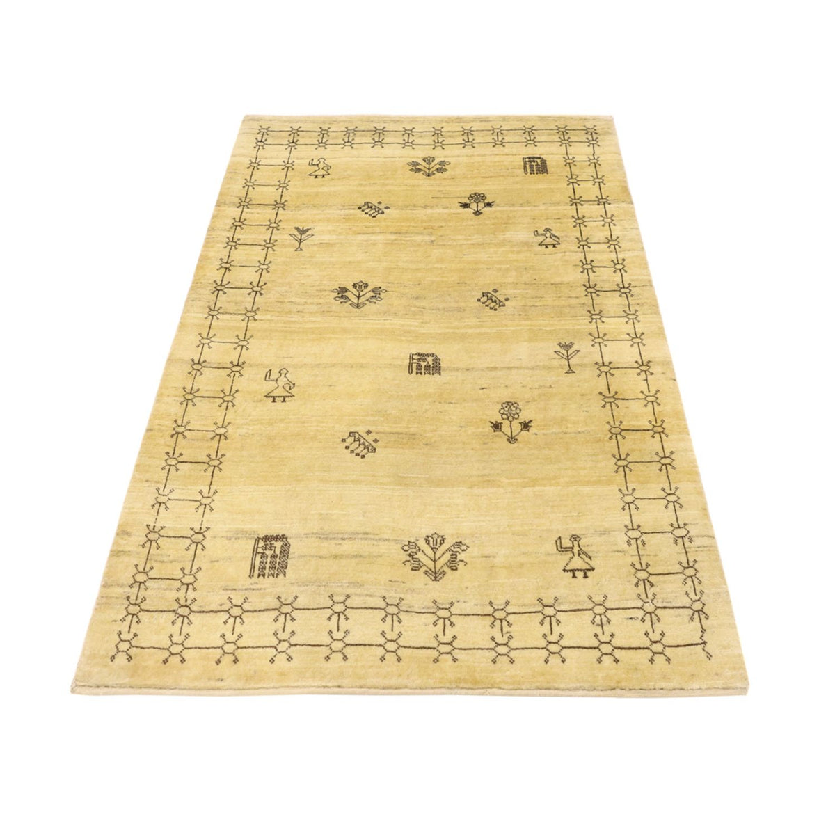 Alfombra Gabbeh - Persa Kashkuli - 150 x 101 cm - beige