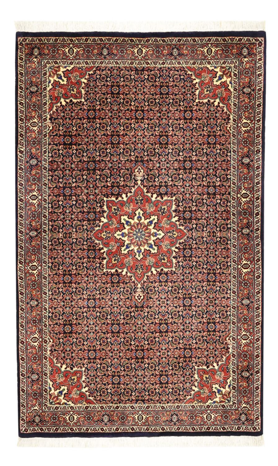 Alfombra persa - Bidjar - 146 x 90 cm - beige oscuro