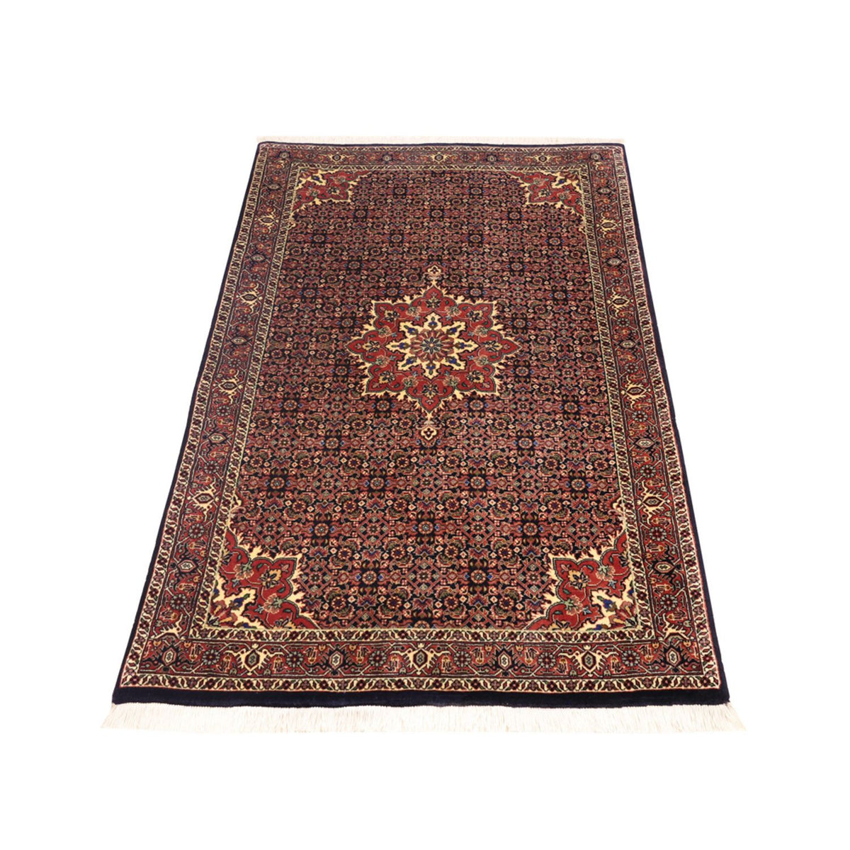 Alfombra persa - Bidjar - 146 x 90 cm - beige oscuro